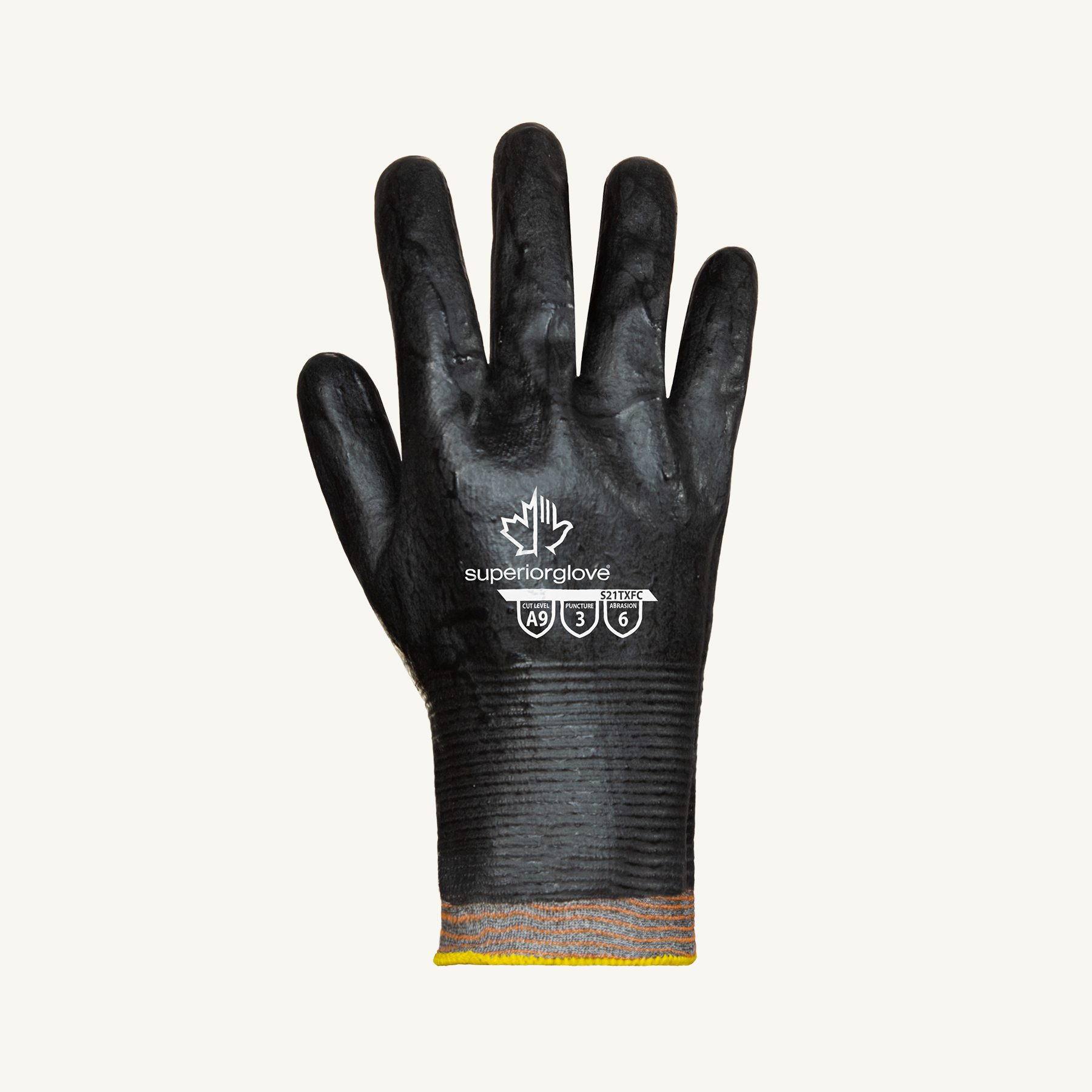 Superior Glove® TenActiv™ S21TXFC Foam Nitrile Fully Coated Touchscreen A9 Extreme-Cut Gloves